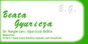 beata gyuricza business card