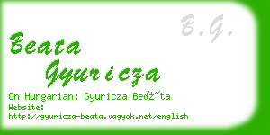 beata gyuricza business card